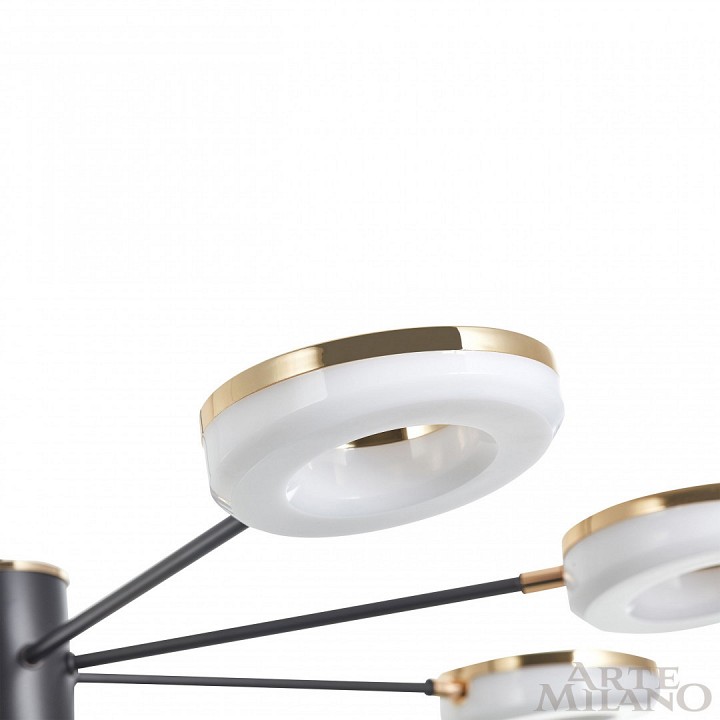 Люстра на штанге arte milano ferrara-72999 277499/8 bk/gd