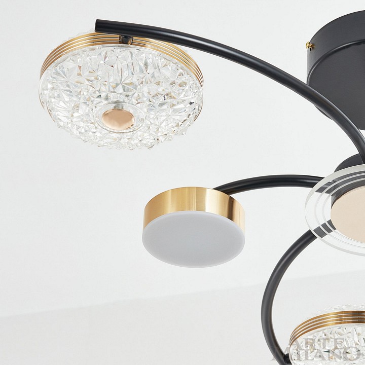 Люстра на штанге arte milano ferrara-72069 279169/3+3 bk/gd