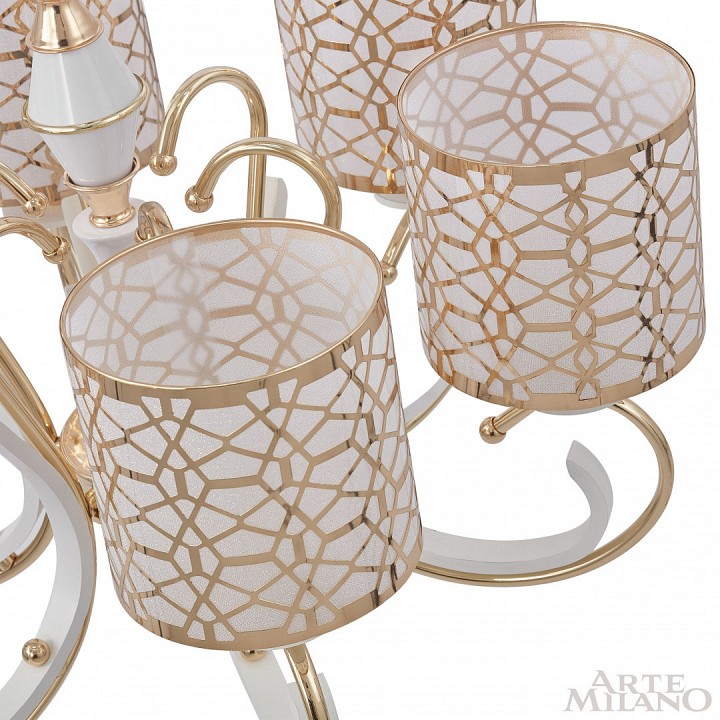 Подвесная люстра arte milano florentia-1237 301237/6 wh/gd