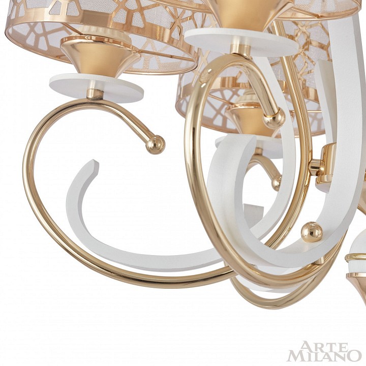 Подвесная люстра arte milano florentia-1237 301237/8 wh/gd