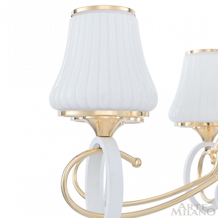 Подвесная люстра arte milano florentia-2387 302387/6 wh/gd