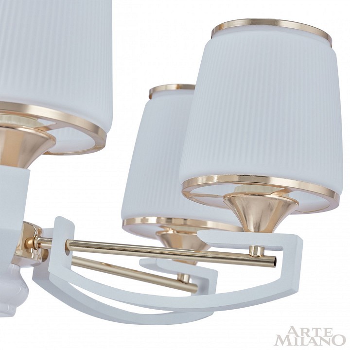 Подвесная люстра arte milano florentia-2457 302457/5 wh/gd