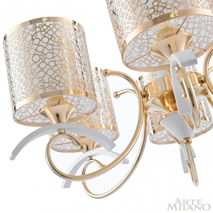Подвесная люстра arte milano florentia-9787 309787/8 wh/gd