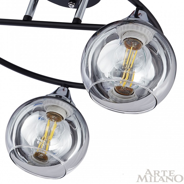Потолочная люстра arte milano amalfi-322403 322403/3 bk+cr