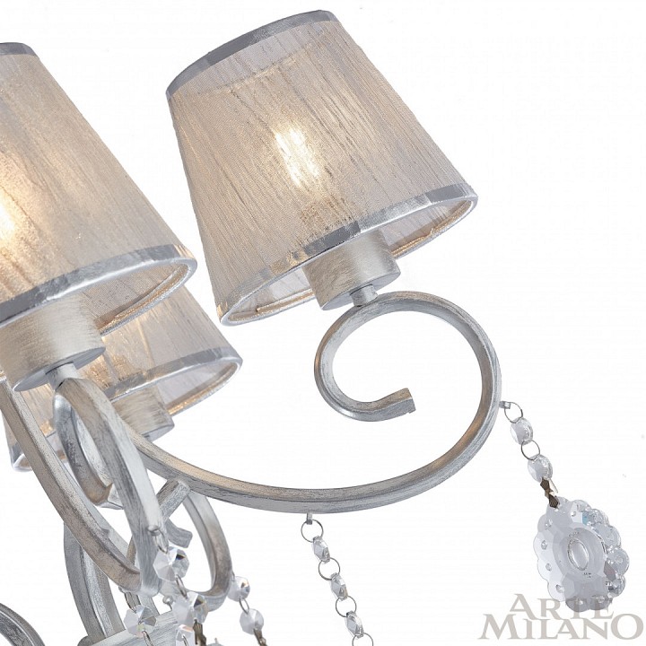 Люстра на штанге arte milano amalfi-7146 337146/8 wt+sl