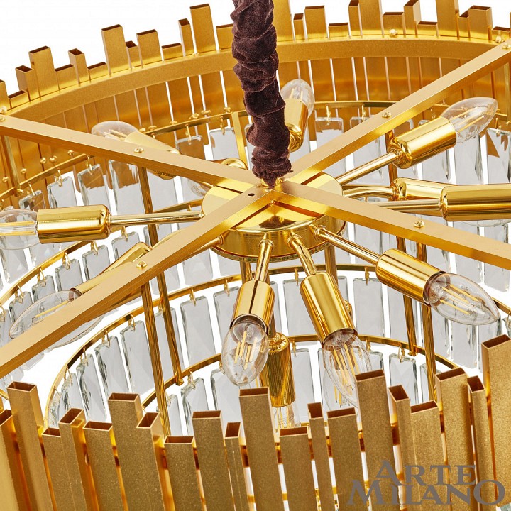 Подвесная люстра arte milano am-41a 41a.d800.h470.e14.15 g