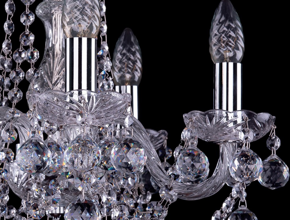 Подвесная люстра bohemia ivele crystal 1402 1402/5/141/ni/balls