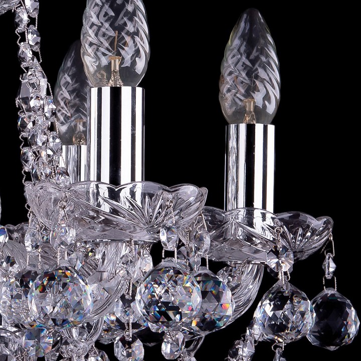 Подвесная люстра bohemia ivele crystal 1413 1413/6/141/ni/balls