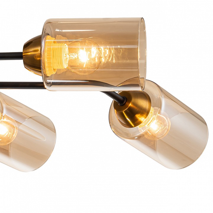 Люстра на штанге escada vertigo 1131/6p black/gold