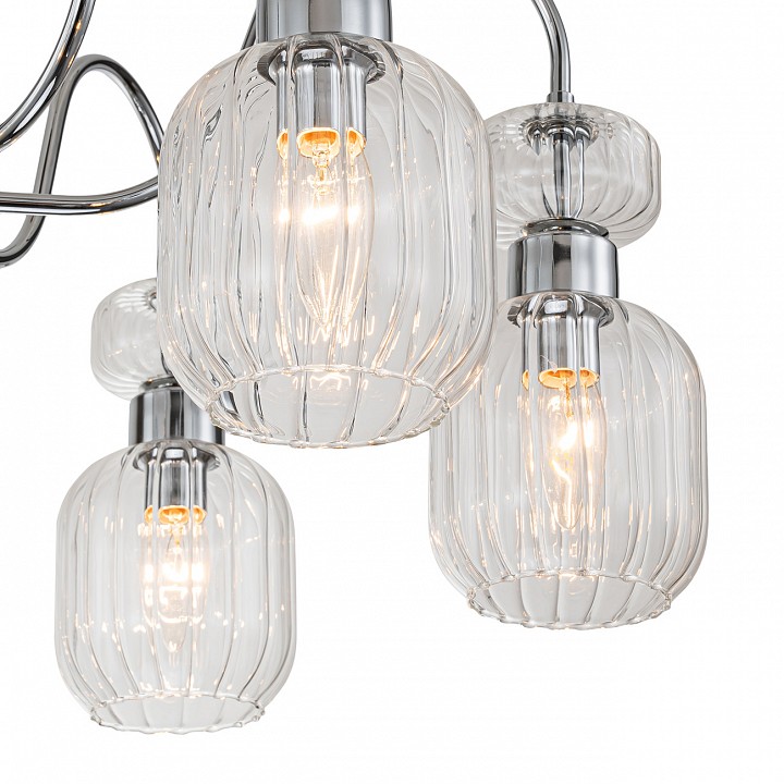 Люстра на штанге escada gloss 1141/6pl chrome/clear