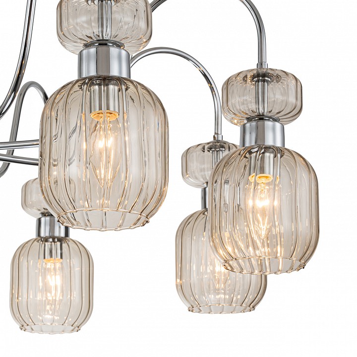 Люстра на штанге escada gloss 1141/8pl chrome/beige
