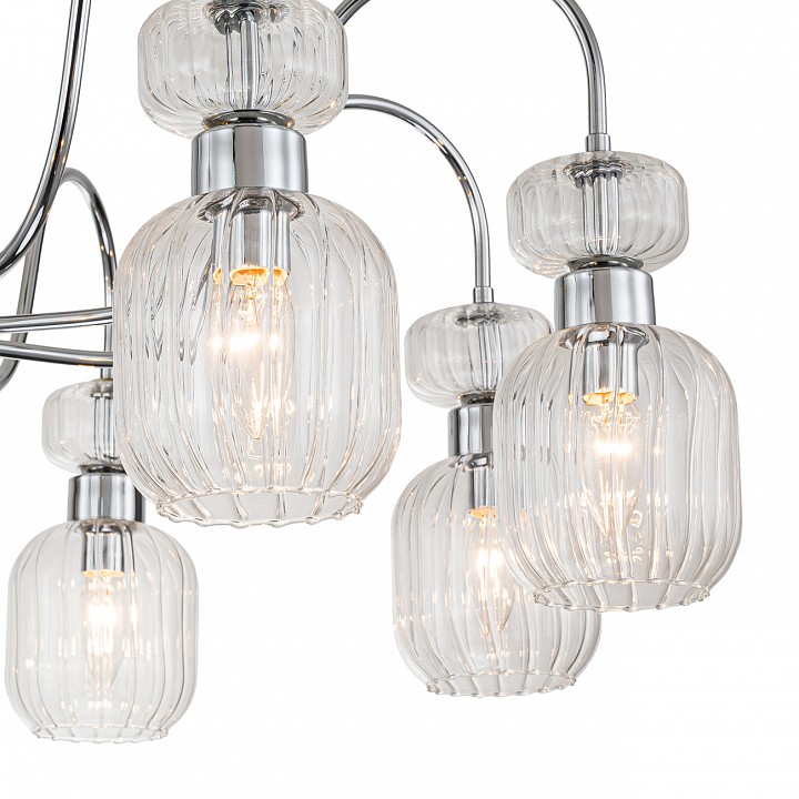 Люстра на штанге escada gloss 1141/8pl chrome/clear