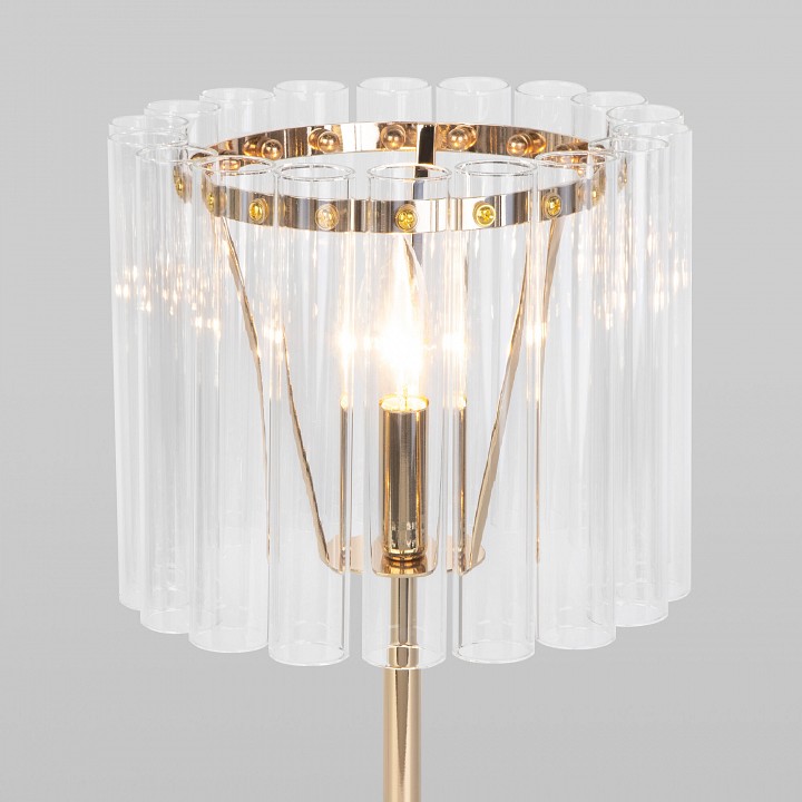 Настольная лампа декоративная bogate's flamel 01116/1 золото