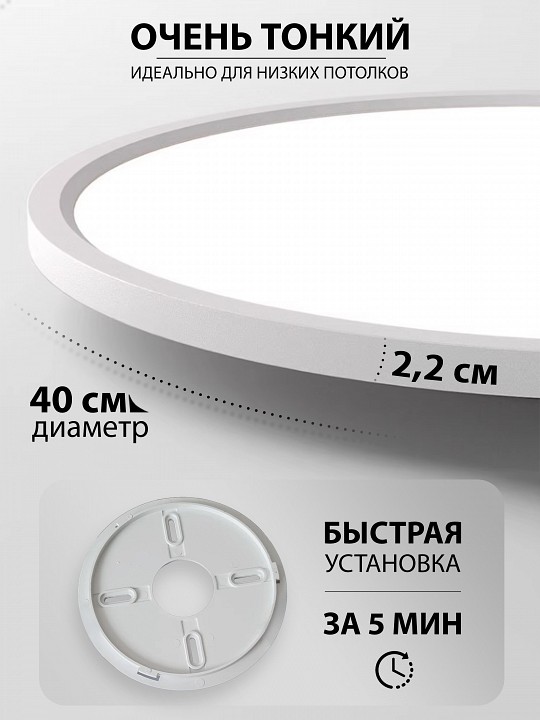 Накладной светильник natali kovaltseva plain led lamps 81113/4c
