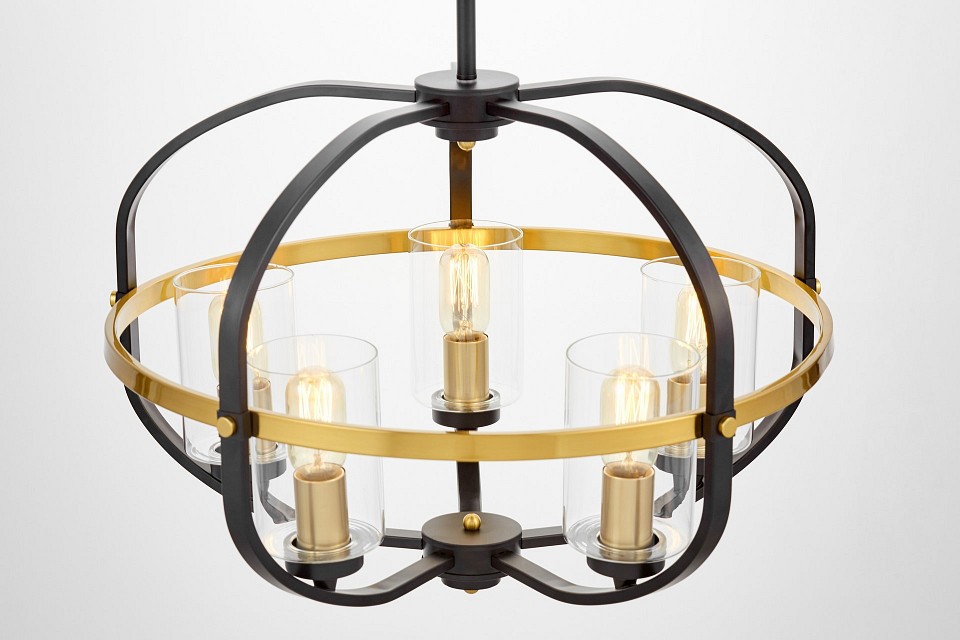 Люстра на штанге lumina deco monterey ldp 1141-5 bk+md