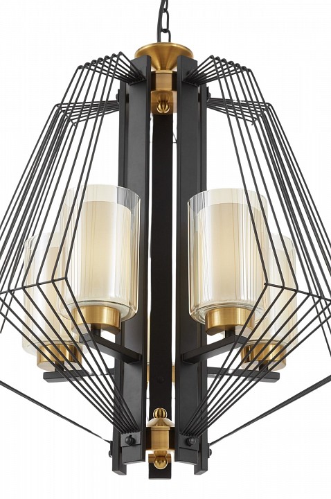 Подвесная люстра lumina deco canti ldp 1244-5 bk+md