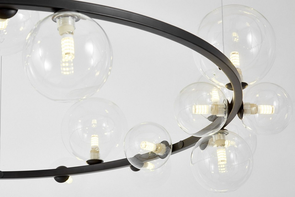 Подвесная люстра lumina deco merido ldp 7033-24 bk+cl