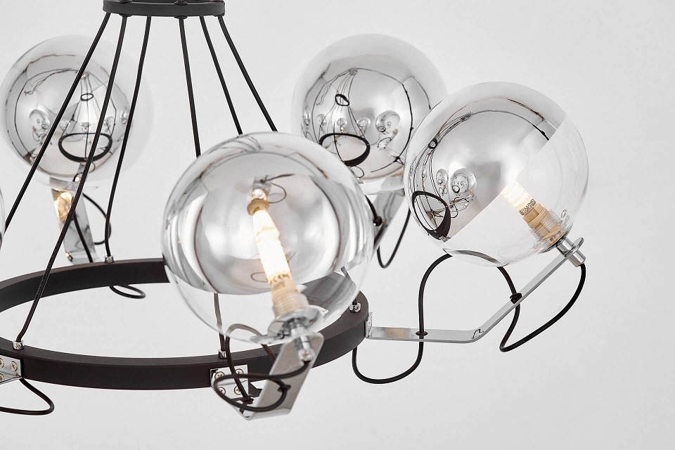 Подвесная люстра lumina deco marseo ldp 9110-6 bk+chr