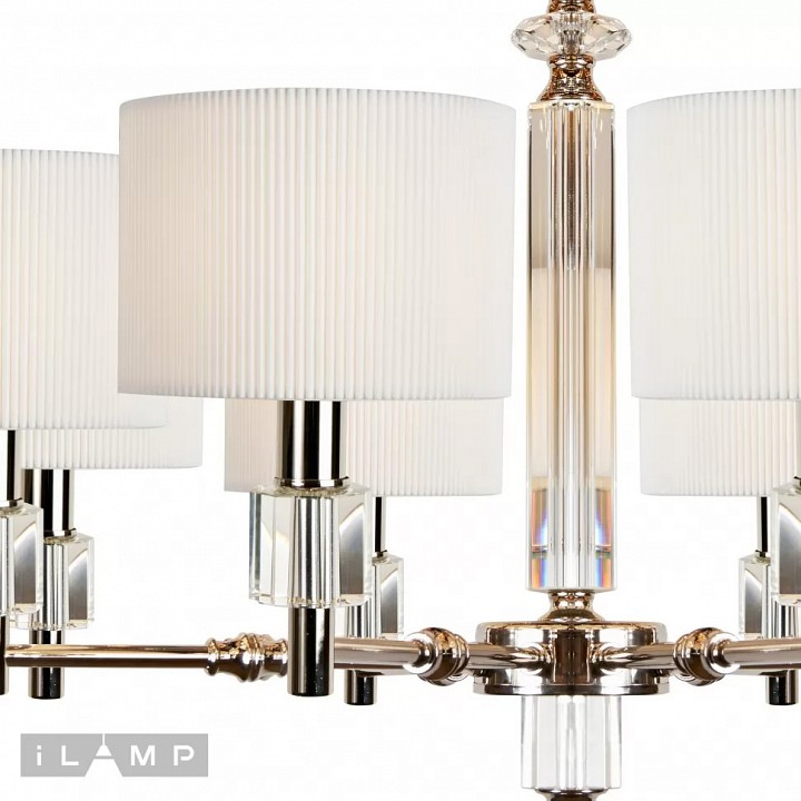 Подвесная люстра ilamp alexa p2404-8 nickel