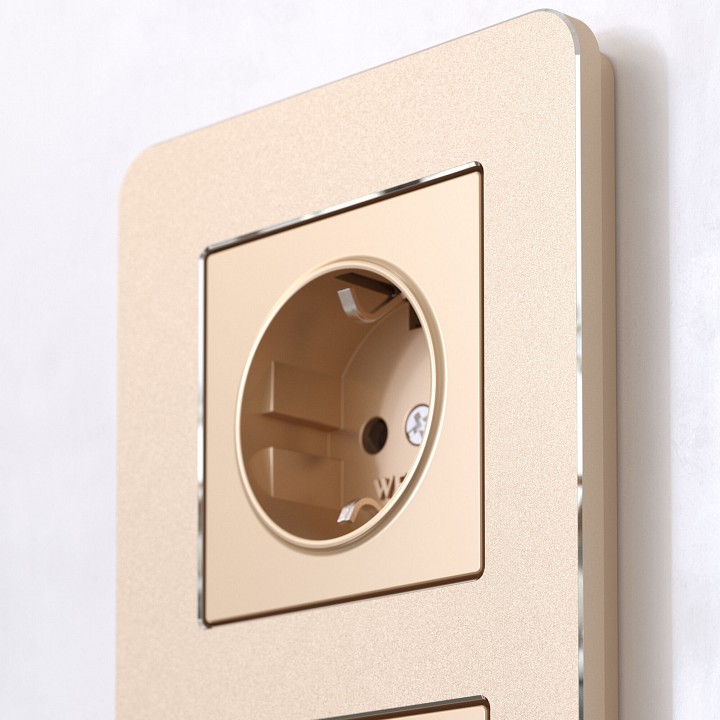 Рамка на 3 поста werkel platinum (шампань) w0032611