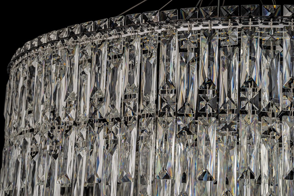 Подвесная люстра arti lampadari ovindoli nickel ovindoli l 1.5.80+40.100 n