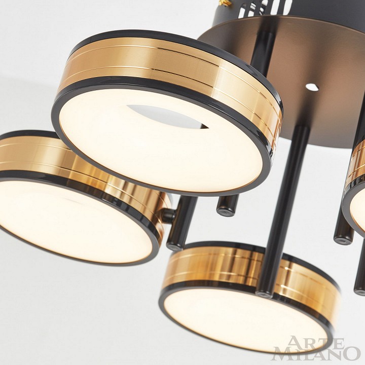 Потолочная люстра arte milano ferrara-71040 271040/5r bk/gd