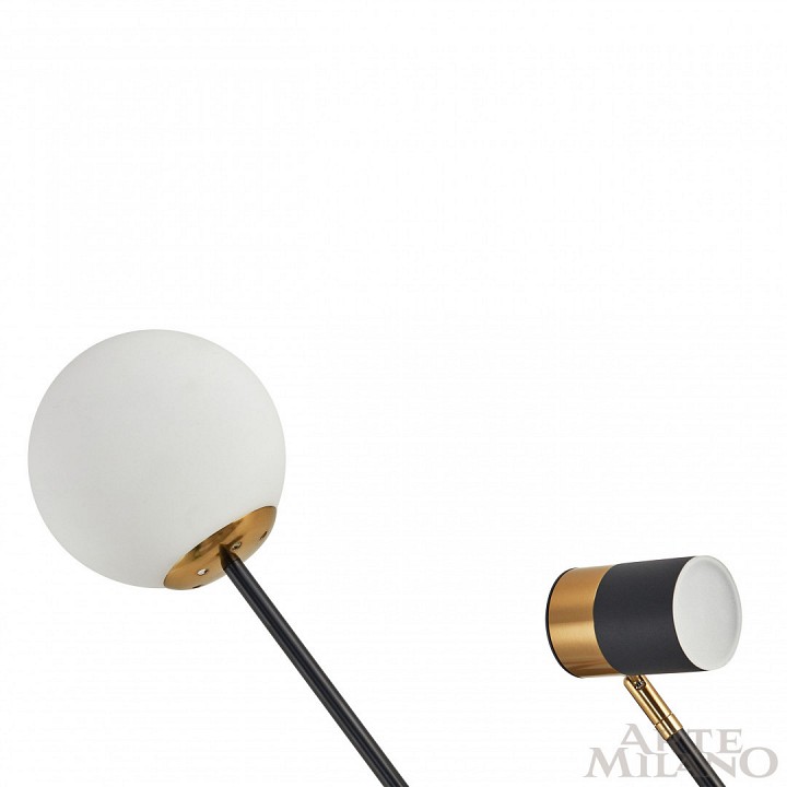 Бра с подсветкой arte milano ferrara-71040 274802/1+1b bk/gd