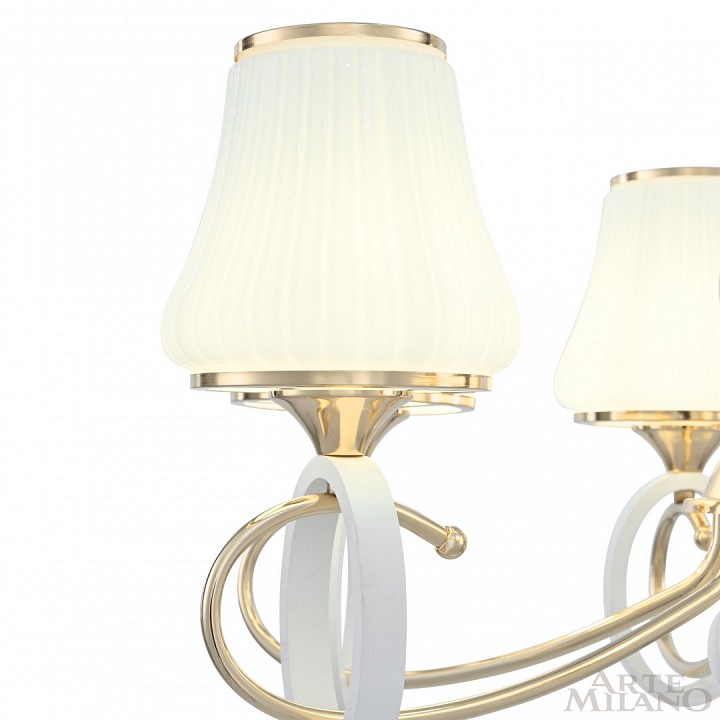 Подвесная люстра arte milano florentia-2387 302387/6 wh/gd