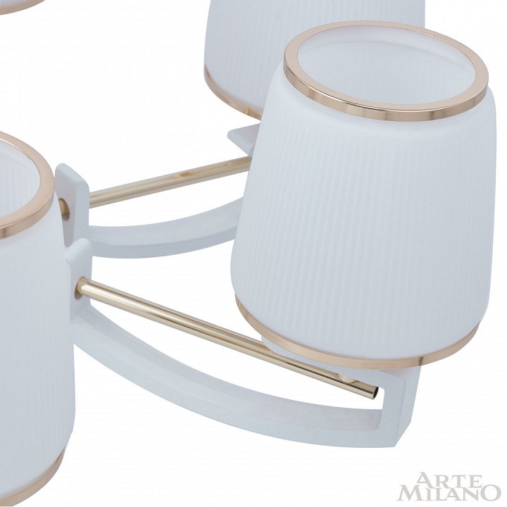 Подвесная люстра arte milano florentia-2457 302457/5 wh/gd