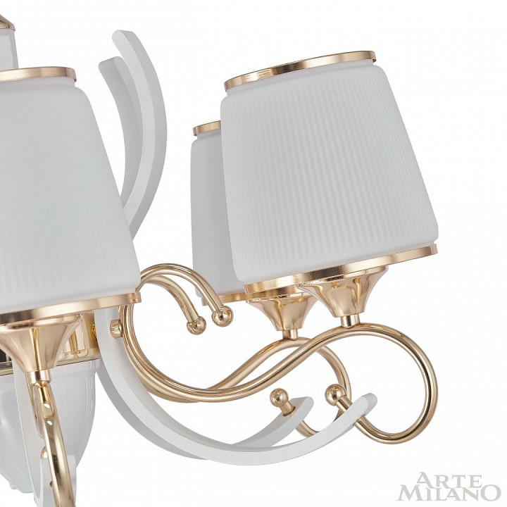 Подвесная люстра arte milano florentia-3857 303857/6 wh/gd