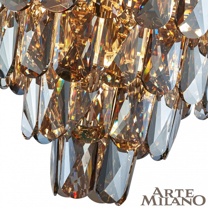 Подвесная люстра arte milano am-33608b 33608b.d750.h530.e14.18 g