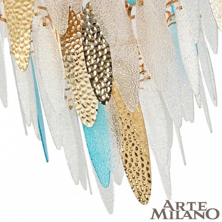 Подвесная люстра arte milano am-7753b 8763b.d800.h750.e14.19 g