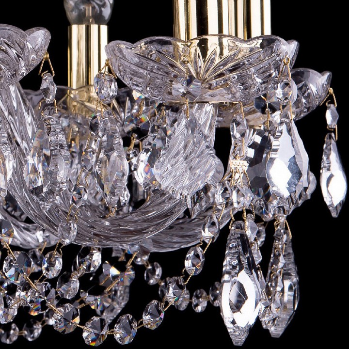 Подвесная люстра bohemia ivele crystal 1402 1402/10/240/g/leafs