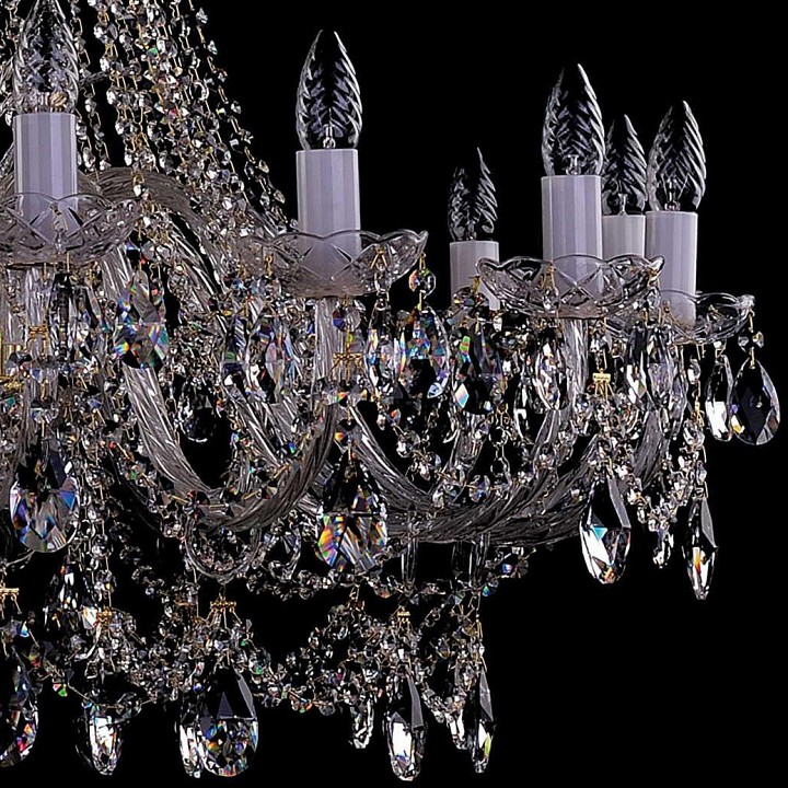 Подвесная люстра bohemia ivele crystal 1411 1411/16/400/xl-115/g