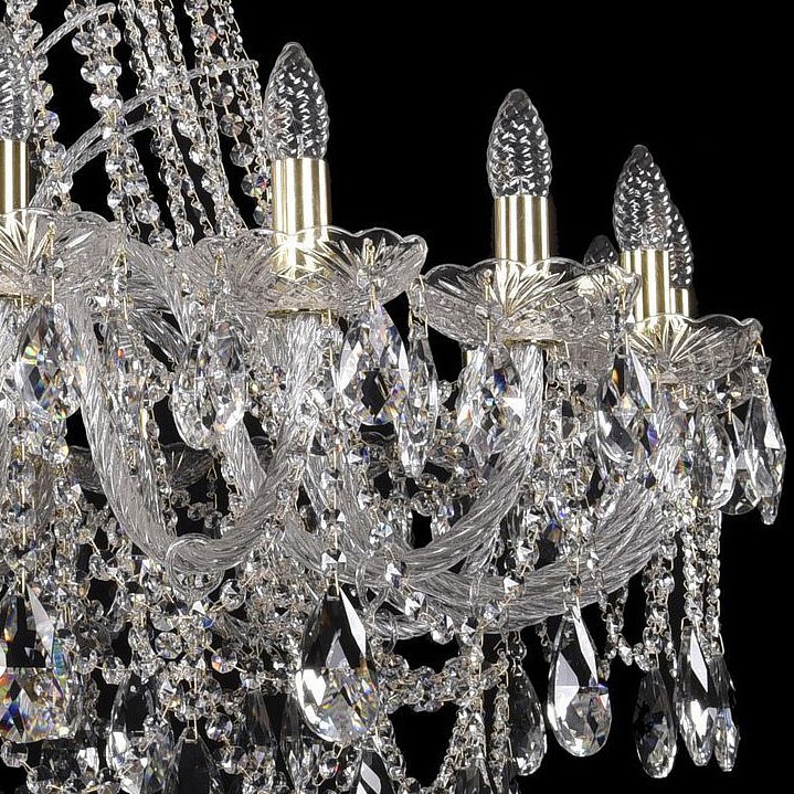 Подвесная люстра bohemia ivele crystal 1411 1411/20/400/xl-120/g