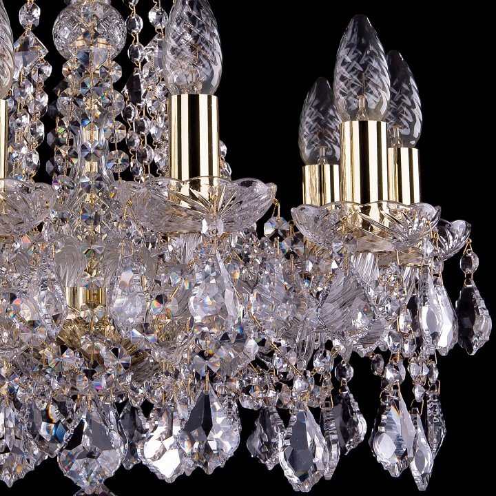 Подвесная люстра bohemia ivele crystal 1413 1413/10/165/g/leafs