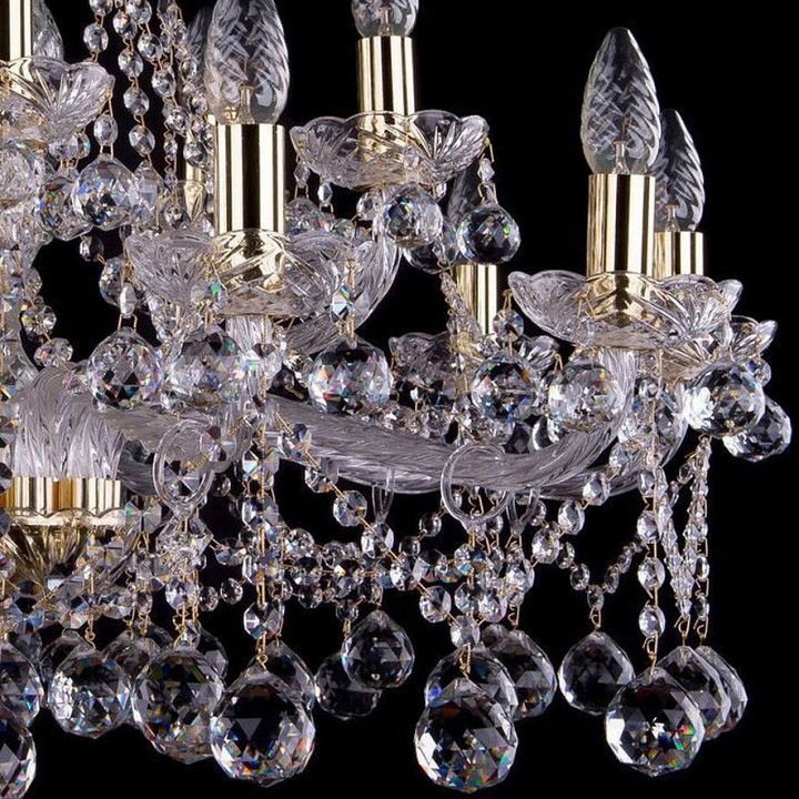 Подвесная люстра bohemia ivele crystal 1413 1413/10+5/300/g/balls