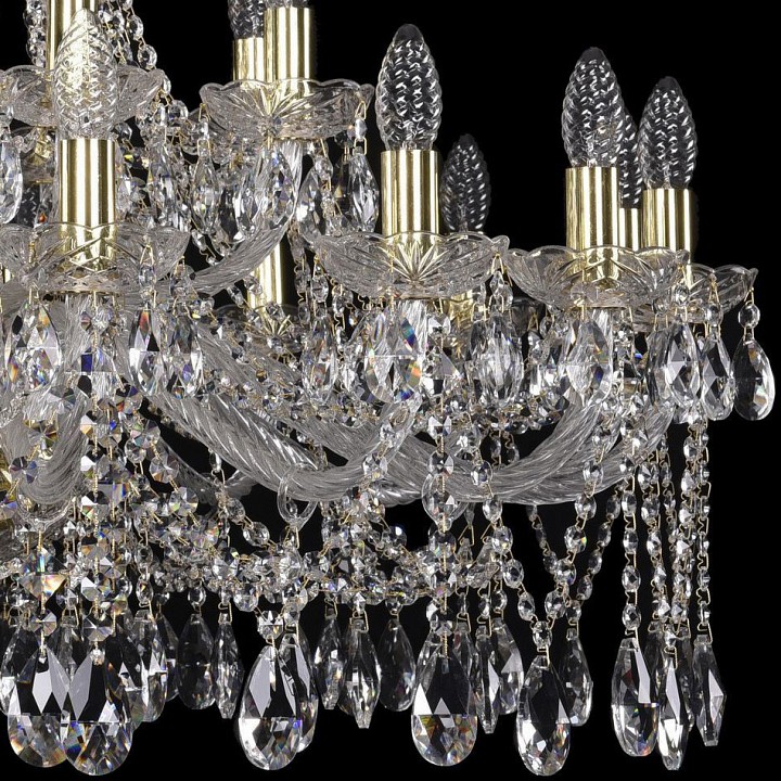 Подвесная люстра bohemia ivele crystal 1413 1413/16+8/360/g