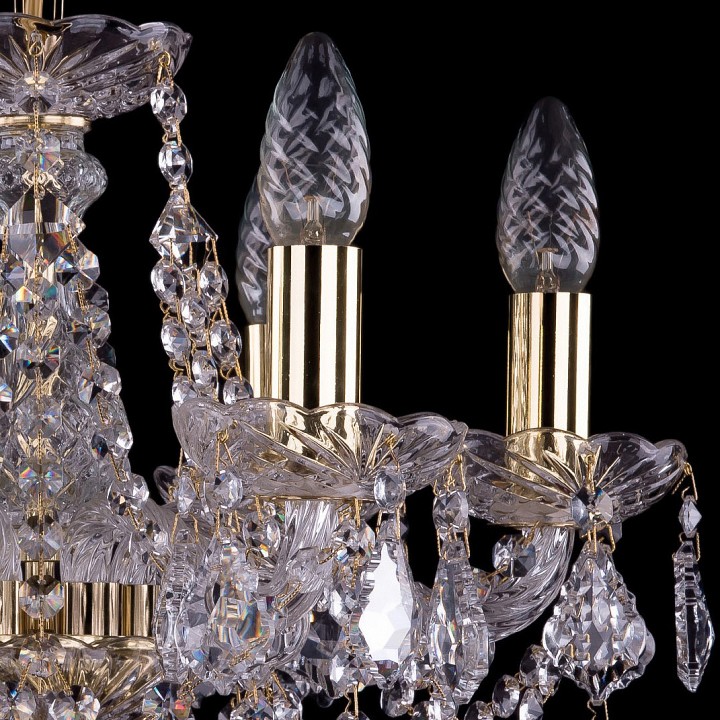 Подвесная люстра bohemia ivele crystal 1413 1413/6/141/g/leafs