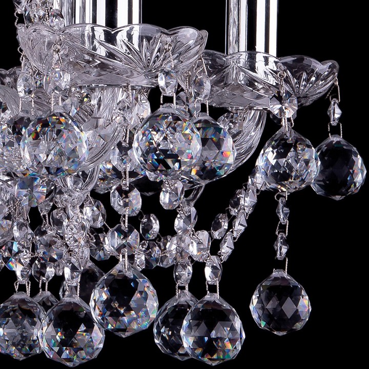Подвесная люстра bohemia ivele crystal 1413 1413/6/141/ni/balls