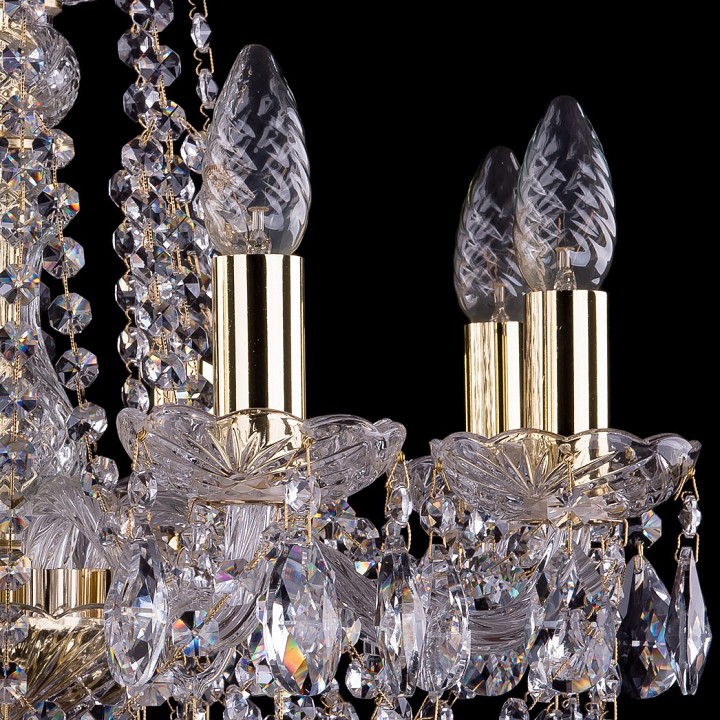 Подвесная люстра bohemia ivele crystal 1413 1413/8/165/g