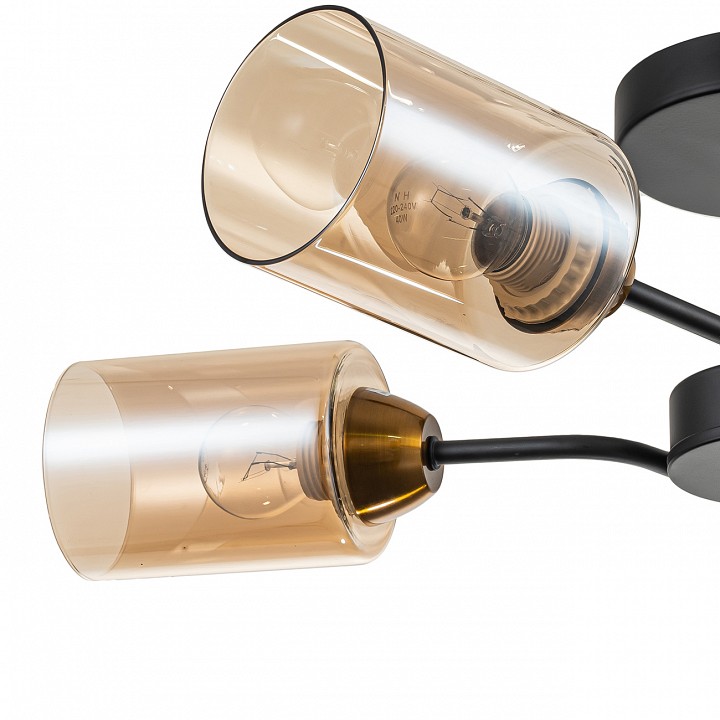 Люстра на штанге escada vertigo 1131/4p black/gold