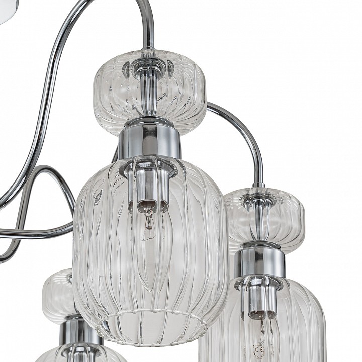 Люстра на штанге escada gloss 1141/6pl chrome/clear