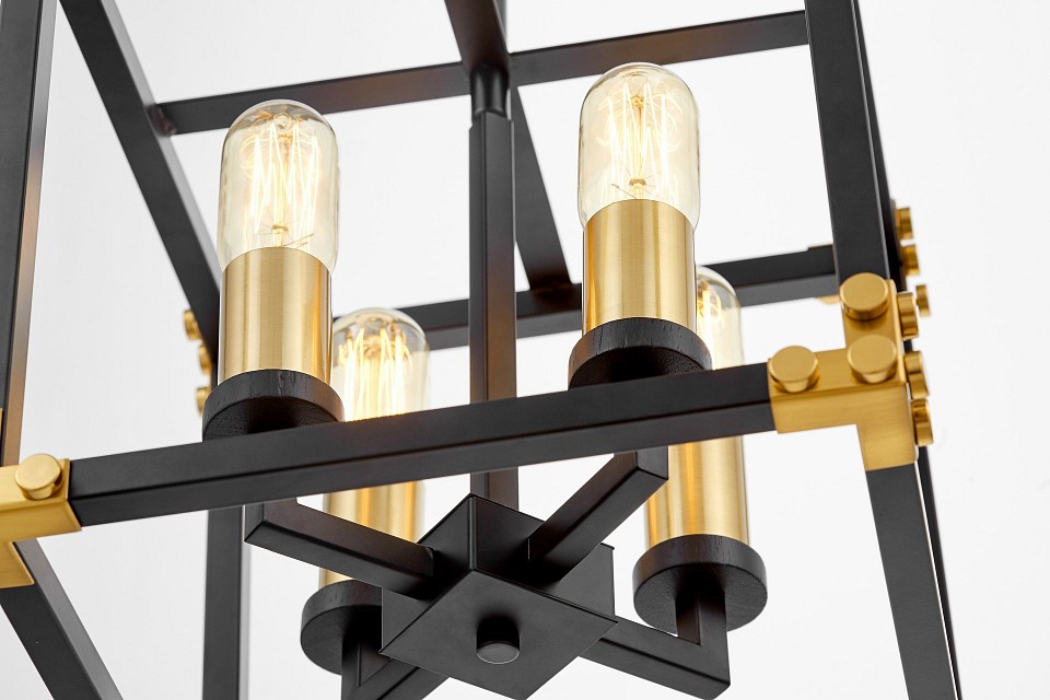 Люстра на штанге lumina deco waldorf ldp 1140-4 bk+md