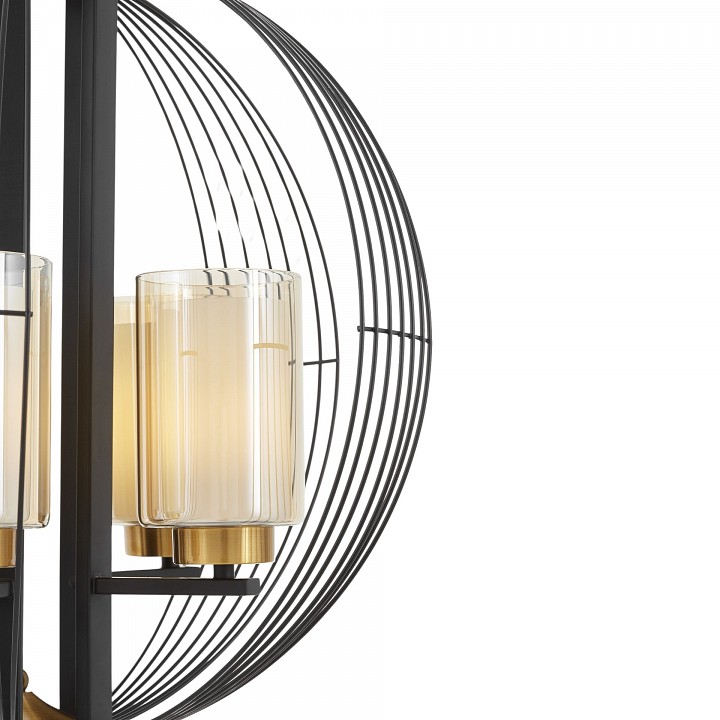 Подвесная люстра lumina deco ponti ldp 1245-5 bk+md