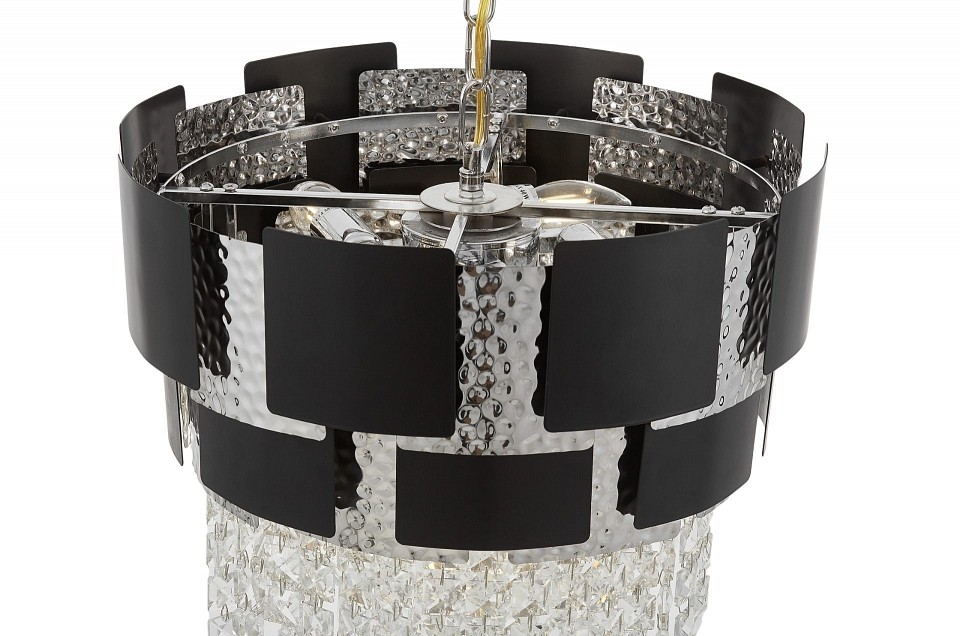 Подвесная люстра lumina deco kruvia ldp 7045-400 bk+chr