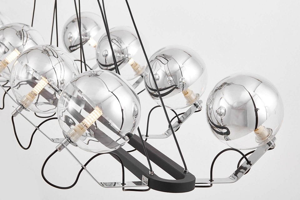 Подвесная люстра lumina deco marseo ldp 9110-8-pr bk+chr