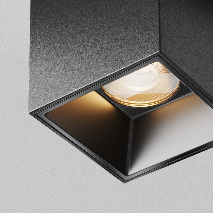 Накладной светильник maytoni alfa led c064cl-5w2.7k-sq-b