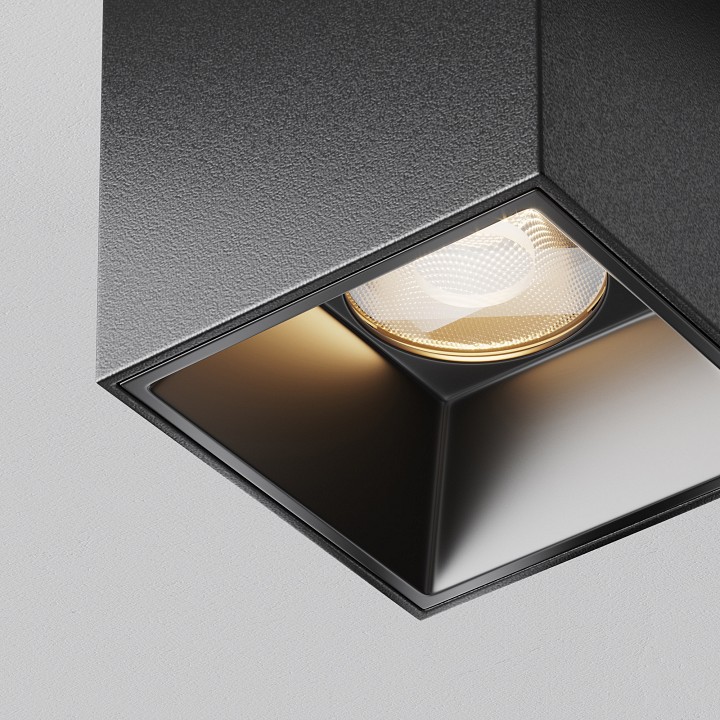 Накладной светильник maytoni alfa led c064cl-5w3k-sq-b