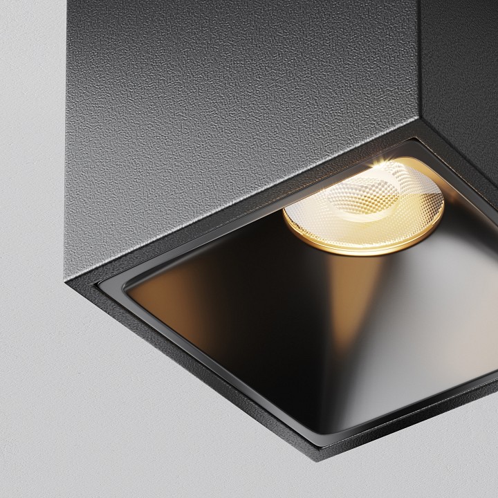 Накладной светильник maytoni alfa led c065cl-8w3k-sq-b